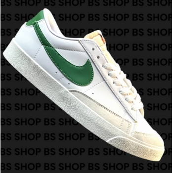 Кроссовки Nike Blazer low (Бело/зеленые)